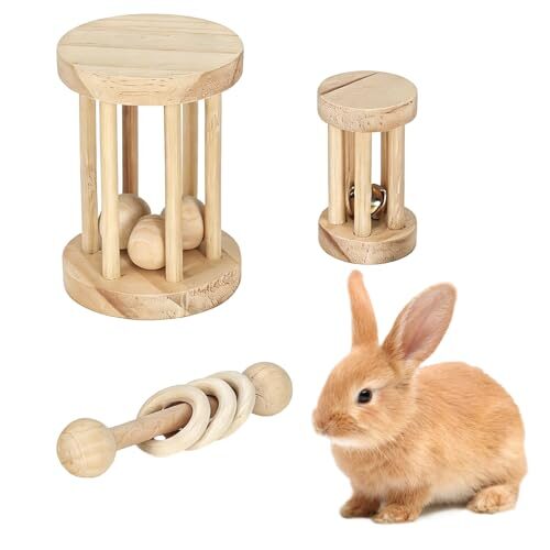Morezi Wooden Chew Toys for Small Animals