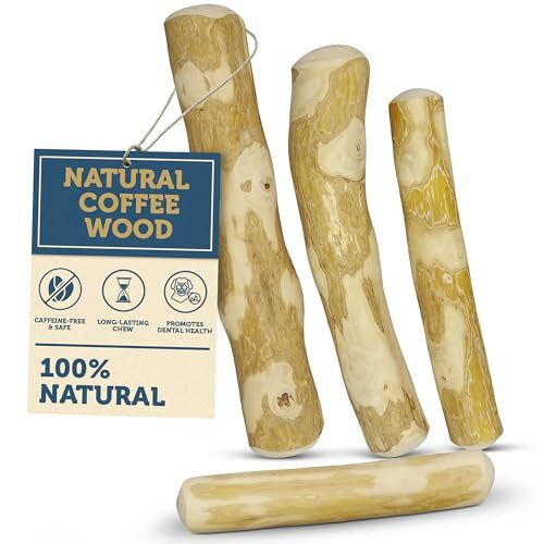 Snazzy Tails Wooden Dog Chew Toy for Large Dogs