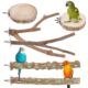 Natural Wooden Bird Perch Set for Cages