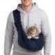 Adjustable Navy Blue Dog Sling for Puppies