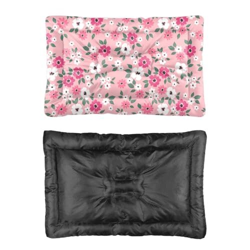 Nudoraw Pink Flowers Dog Bed for Medium Dogs