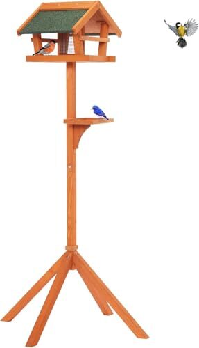 Petsfit Wooden Bird Table for Garden Wildlife