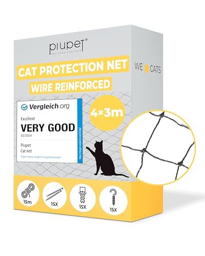 PiuPet Outdoor Cat Safety Net Window Guard