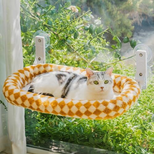 Edagny Plush Cat Hammock for Indoor Cats