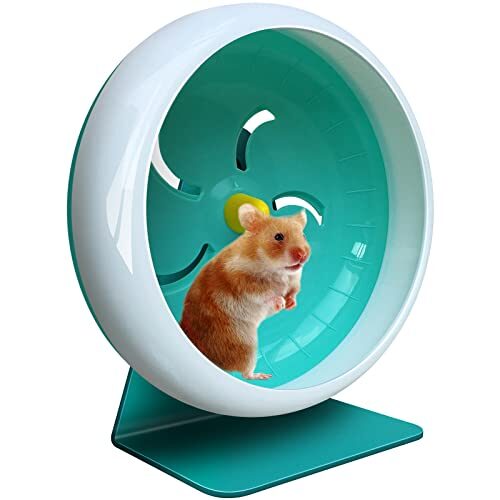 Silent Hamster Wheel With Stand Blue