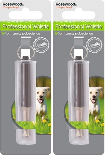 Rosewood Pack of 2 Training Whistles for Dogs