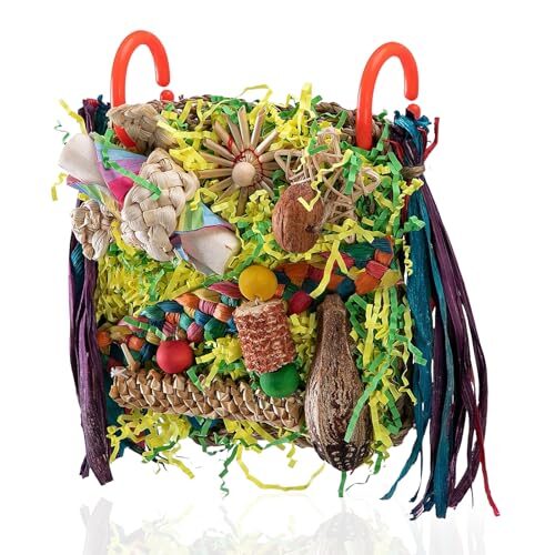 Foraging Parrot Climbing Net Toy With Hooks