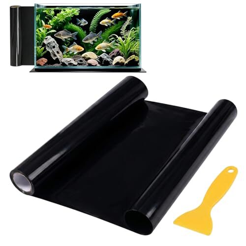 Black Aquarium Background Sticker for Fish Tanks