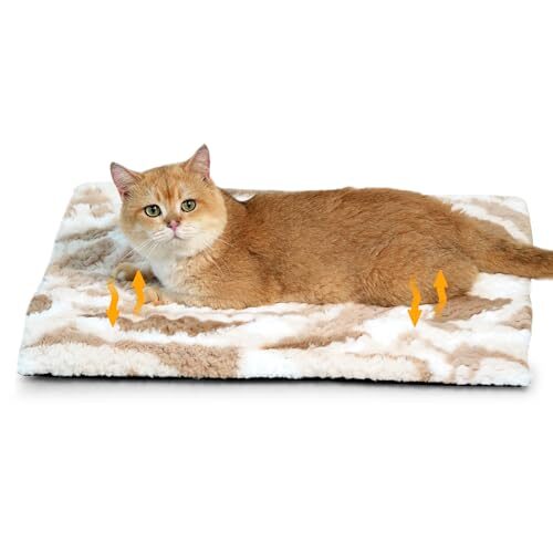 Petace Self Heating Cat Bed for Cats, Brown