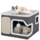 Shikha Multi-Level Cat House with Balcony