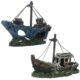 Resin Shipwreck Aquarium Ornaments Set Of Two
