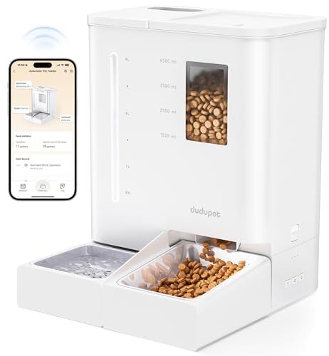 Dudupet Automatic Cat Feeder for Cats and Small Dogs