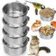 Okllen Stainless Steel Bird Food Bowls for Small Animals