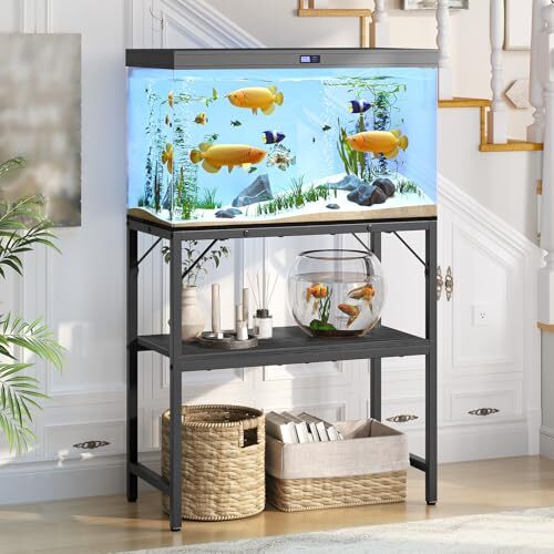 Mahancris 2-Tier Fish Tank Stand With Shelf