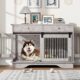 Dog Crate with Removable Divider and Storage Drawers