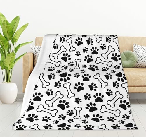 Paws And Bones Throw Blanket for Dogs