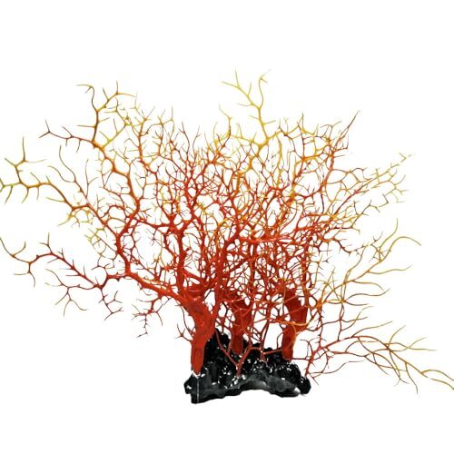 Swell Orange Artificial Coral Tree Aquarium Ornament