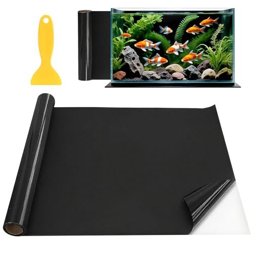 Sythrix Static Cling Fish Tank Background Black