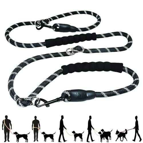 Tiesenci Reflective Dog Lead for Large Dogs