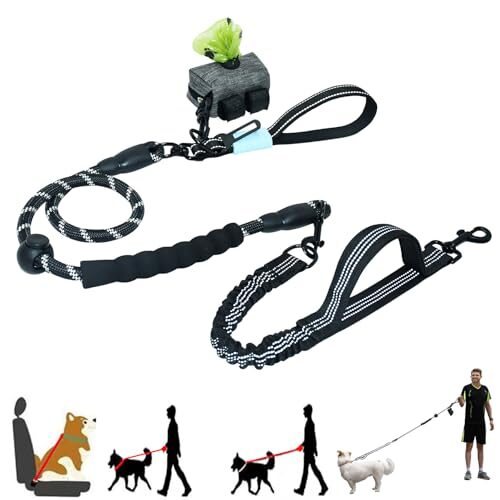 Tiesenci Reflective Dog Training Lead for Large Dogs