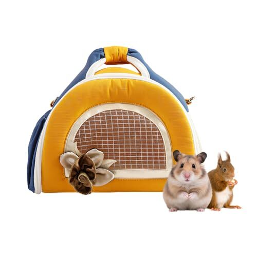 Small Animal Carrier for Hamsters with Shoulder Strap