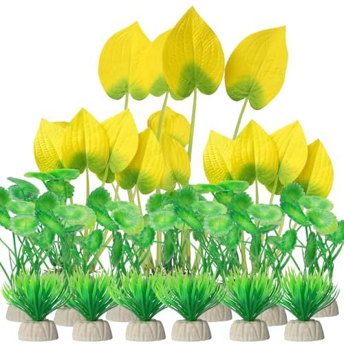 Begondis Plastic Aquarium Plants Set