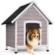 Vounot Wooden Dog House for Small to Medium Dogs