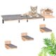 Multi-Level Cat Shelf With Feeding Bowls