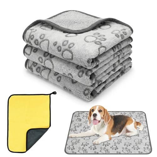 3 Pack Pet Blanket Set for Dogs and Cats