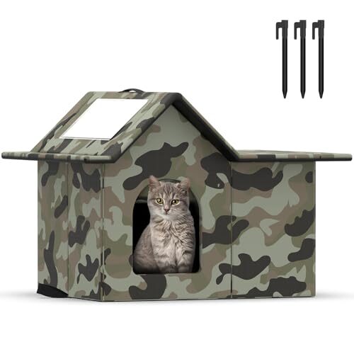 Weatherproof Cat House for Stray Cats
