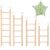 Wooden Bird Ladders With Star Gnaw Spinning Wheel