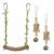 Wooden Bird Swing And Hanging Bead Toy Set for Parrots