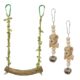 Wooden Bird Swing And Hanging Bead Toy Set for Parrots