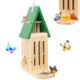 Wooden Butterfly House With Feeder For Garden