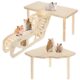 Toyvian Wooden Hamster Platform Set