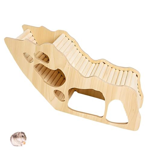 Wooden Hamster Tunnel With Climbing Ladder