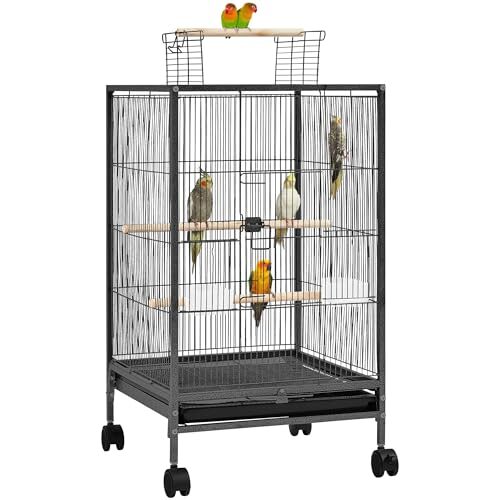 Yaheetech Open-Top Bird Cage With Rolling Stand